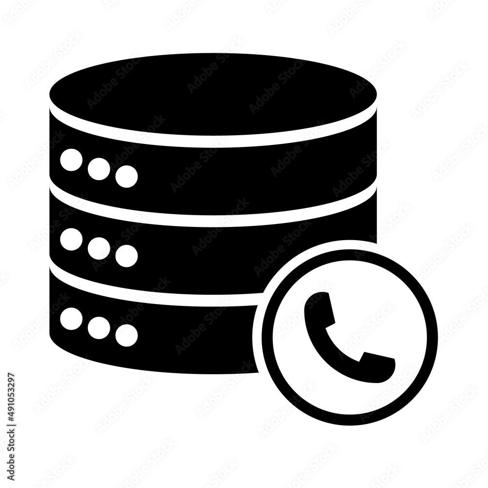 Aufkleber database storage icon, internet network server cloud data symbol, connection system vector illustrat