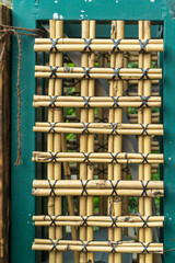 fence made of bamboo sticks