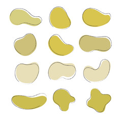 framework tamplate	
,Hand drawn sketch frame set. scribble line circle. doodle circular round design elements