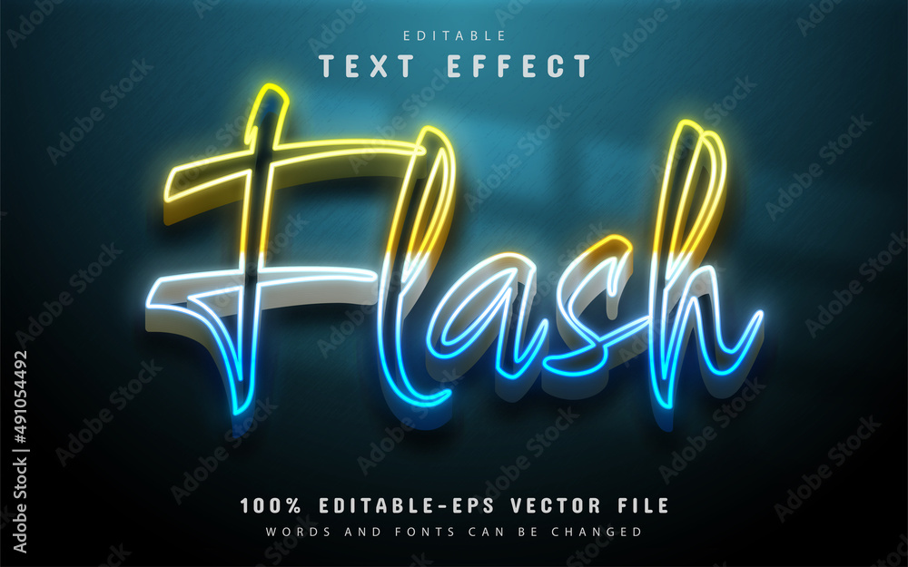 Poster flash gradient text effect