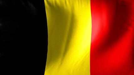 National flag of Belgium. Belgian flag waving against background.