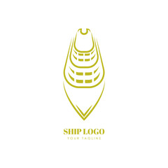 logo design with ship concept for your sea transportation business
