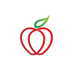 Apple logo concept, vector illustration