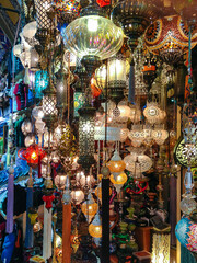 Fototapeta premium lanterns in a Turkish market, Istanbul