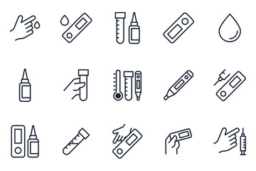 set of Antibody Test Kit elements symbol template for graphic and web design collection logo vector illustration