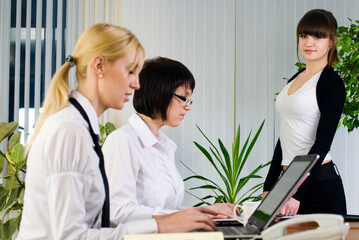 Attractive businesswoman presentation