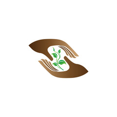 Modern eco green logo design