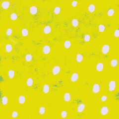 white polka dots on yellow background