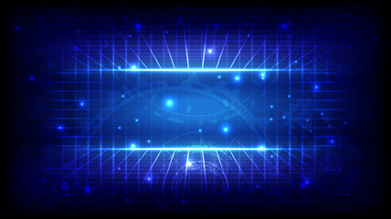 Abstract Computer background. graphic data, technology, decryption, algorithm, encryption and laser grid element. Placeholder, landing page and template technology gear. Circuit board