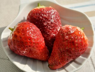 strawberries in a bowl