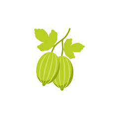 Gooseberry icon design template vector isolated illustration