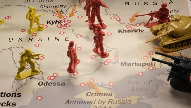 occupation on map of Ukraine 