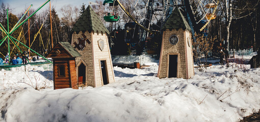 icicles on the roof of a house