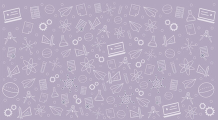 Vector set of physical and mathematical signs.