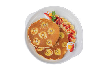 Banana Pancake with Strawberry Jam
