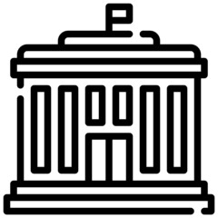 CUSTOMS BUILDING line icon,linear,outline,graphic,illustration