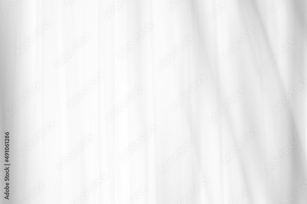 Poster white gauze a thin translucent fabric or transparent curtain on the window sunlight filter