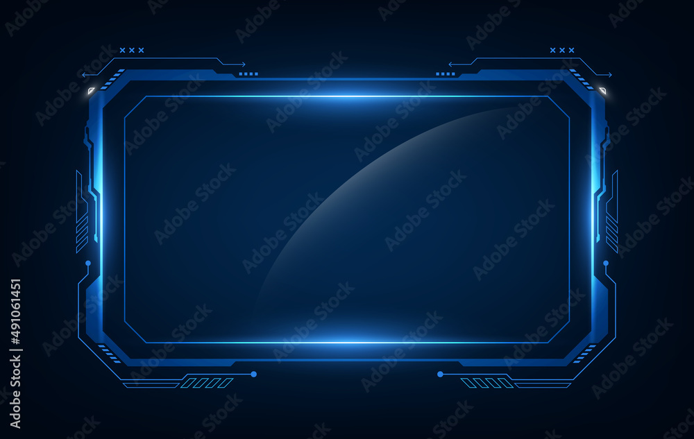 Fototapete abstract hud ui gui future futuristic screen system virtual design.