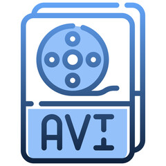 AVI Gradient icon,linear,outline,graphic,illustration