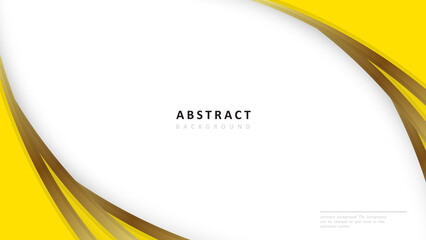 Modern abstract background with futuristic hipster graphics. Yellow background with golden stripes. Abstract vector background texture design, bright poster, yellow banner and white background vector 