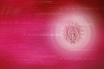 2d illustration bulb future technology, innovation background, creative idea concept 


