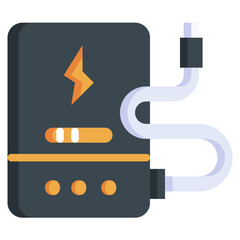 POWER BANK flat icon,linear,outline,graphic,illustration