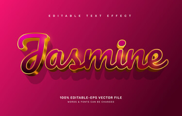 Jasmine editable text effect template