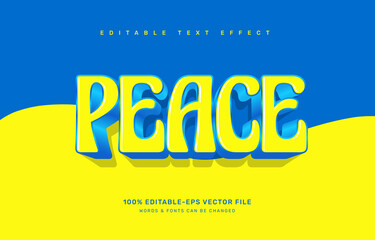 Peace editable text effect template