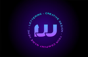 W text alphabet letter icon logo design. Creative template for business and company with circle