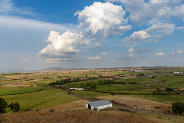 Northern landscape of Extremadura (Galisteo, Plasencia). Healthy rural life concept