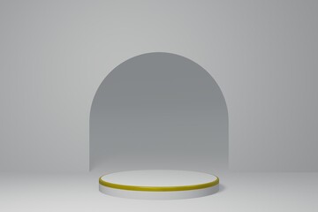 3D rendering Abstract podium scene background. Product presentation, mock up, show cosmetic product, stage pedestal or platform
