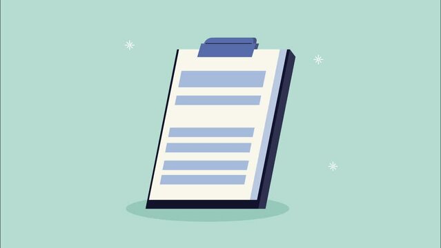 checklist clipboard document paper animation