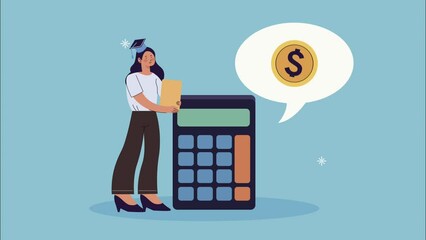 girl with hat graduation and - Powered by Adobe