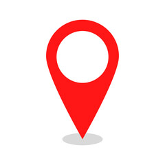 Location red icon. Vector illustration.