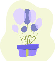 Present flying with air balloons