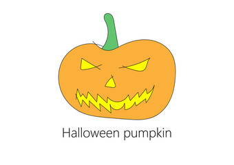 Scary Halloween pumpkin faces,vector illustrations