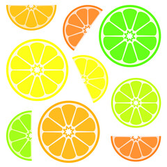 seamless orange slices pattern 