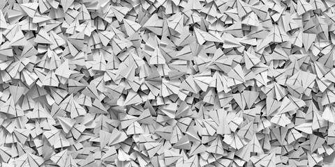 Infinite paper planes background, transportation, travel and freedom concepts, original 3d rendering