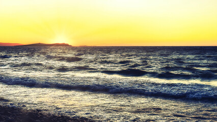 Obraz premium Sunset in Mykonos, Greece