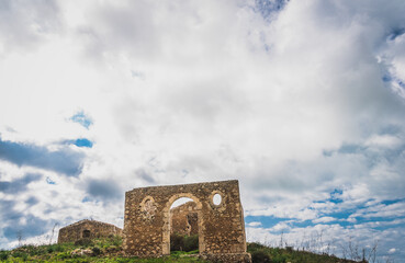 Panorama of Gela Countryside, Caltanissetta, Sicily, Italy, Europe