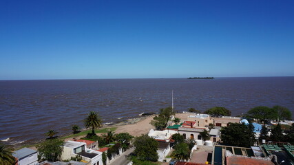 Fototapeta na wymiar Buenos aires seen from the coast of uruguay