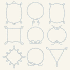 Nautical Rope Borders Set
