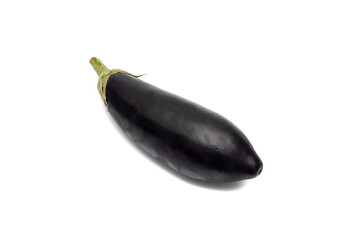 One eggplant isolated on white background.