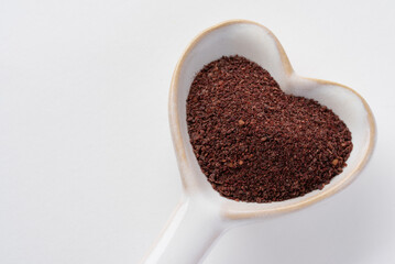 Ground Sumac on a Heart Shaped Spoon