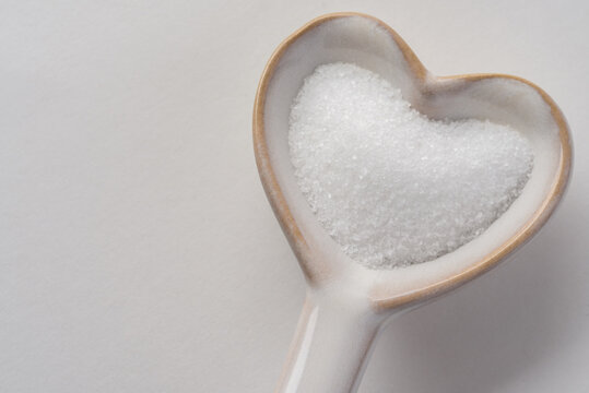 Iodized Salt on a Heart Shaped Spoon