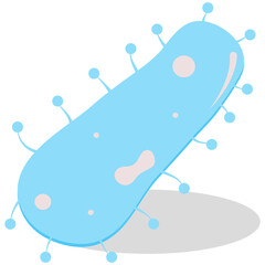 Blue microbe vector