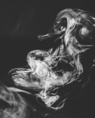 The image of a monster with smoke scary face