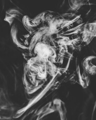 The image of a monster with smoke scary face