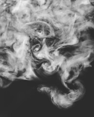 The image of a monster with smoke scary face