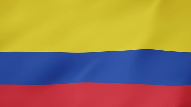 Bandera animada, Colombia. 4K